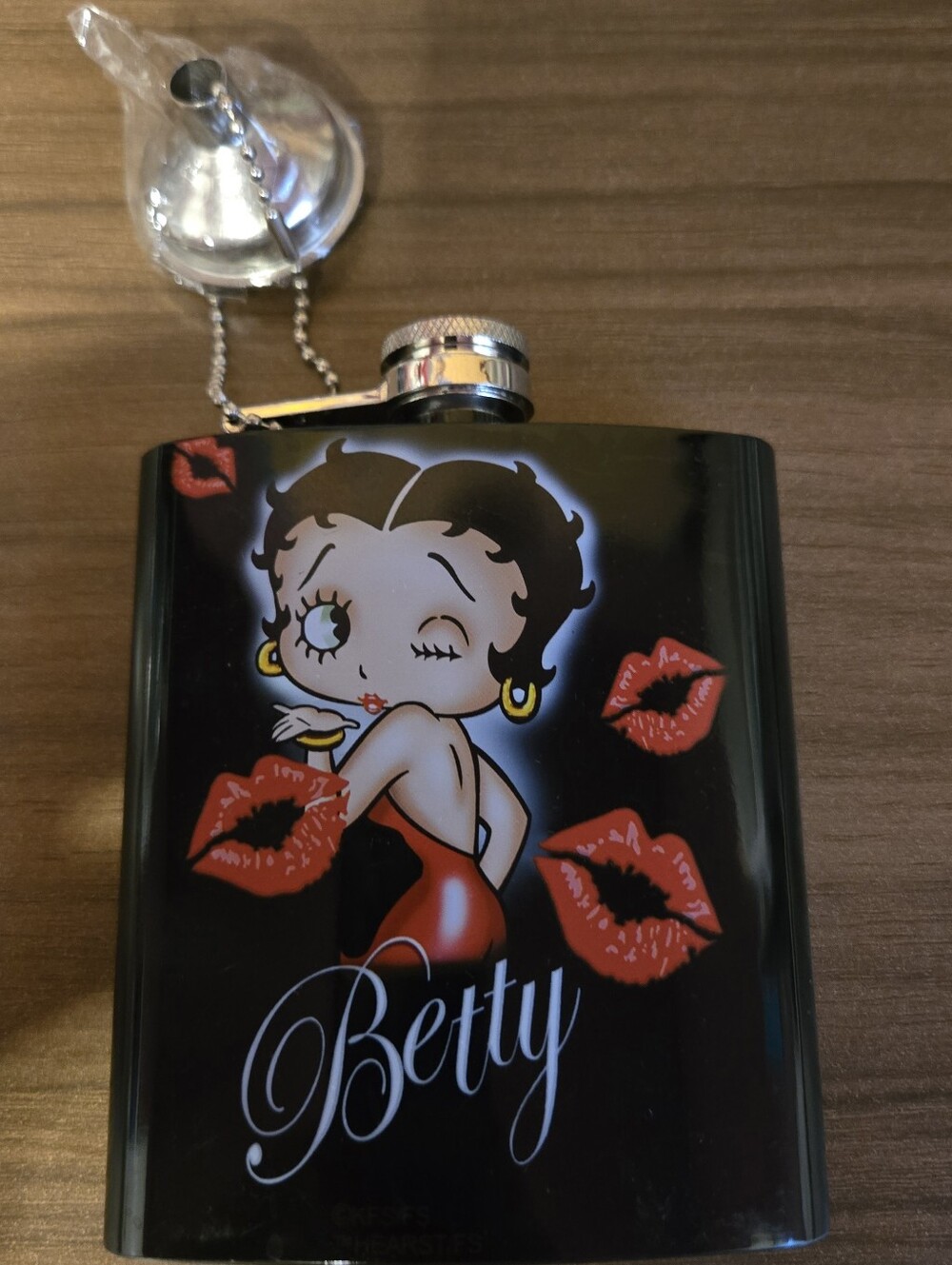 Betty Boop Kiss Lips Hip Flask